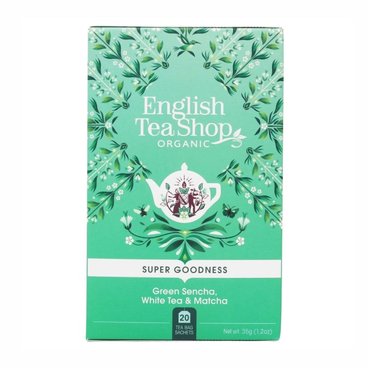 Herbata zielona Sencha biała matcha BIO English Tea Shop, 20×1,75 g