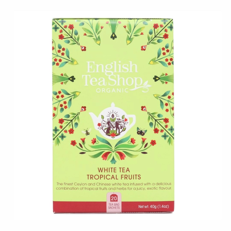 Herbata White Tea Tropical Fruits BIO English Tea Shop, 20×2 g