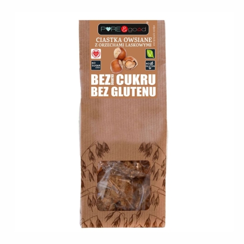 Ciasteczka owsiane z orzechami laskowymi Pure&amp;Good, 150 g
