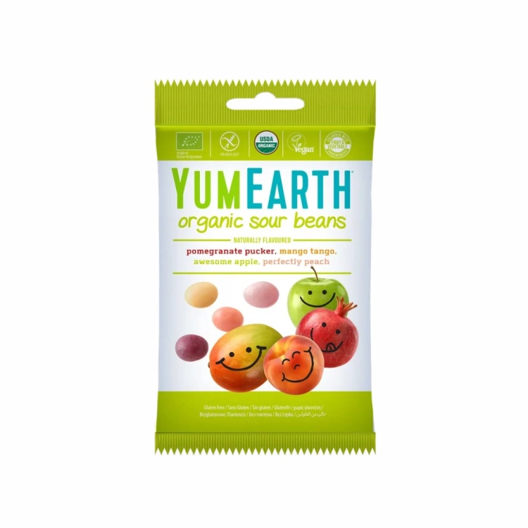 Cukierki kwaśne fasolki BIO YumEarth, 50 g