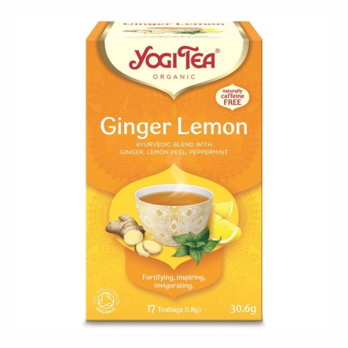 Herbatka imbirowo‑cytrynowa BIO Yogi Tea, 17×1,8 g