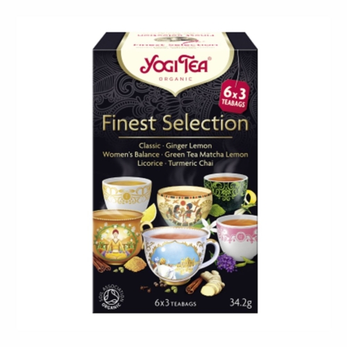 Herbatka Finest Selection BIO Yogi Tea, zestaw 6×3 torebki