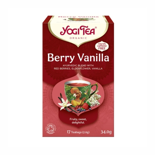 Herbatka czerwone owoce wanilia BIO Yogi Tea, 17×2 g