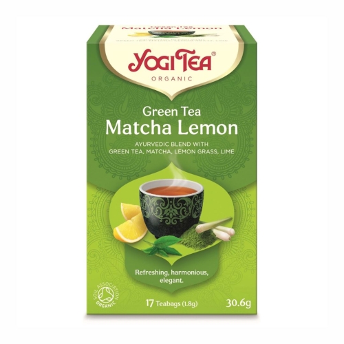Herbata zielona cytryna matcha BIO Yogi Tea, 17×1,8 g