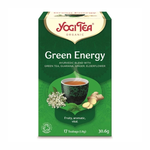 Herbata zielona energia BIO Yogi Tea, 17×1,8 g