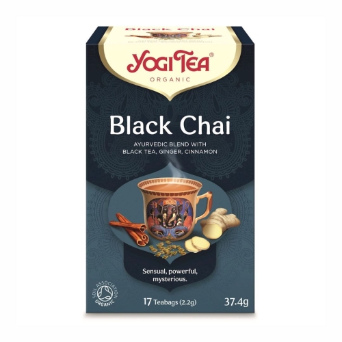Herbata czarna imbir cynamon Black Chai BIO Yogi Tea, 17×2,2 g