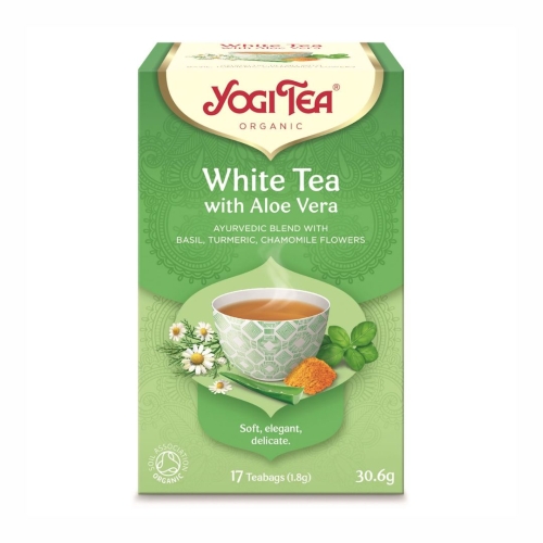 Herbata biała z aloesem BIO Yogi Tea, 17×1,8 g