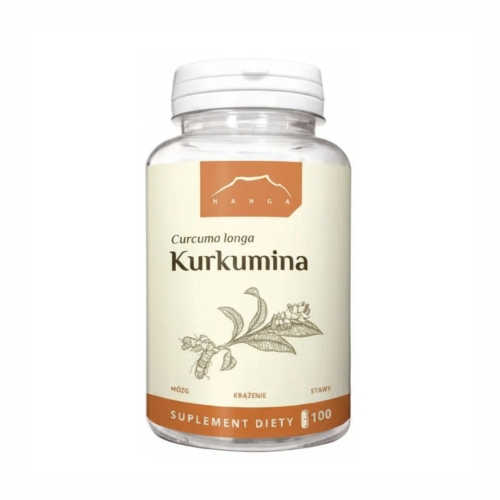 Kurkumina z piperyną ekstrakt NANGA, 100 kapsułek