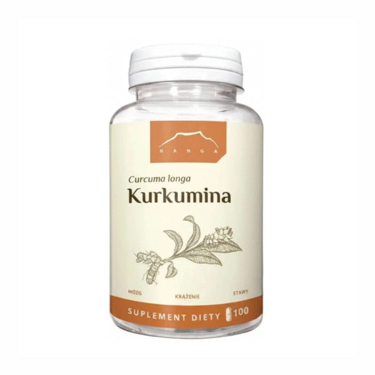 Kurkumina z piperyną ekstrakt NANGA, 100 kapsułek