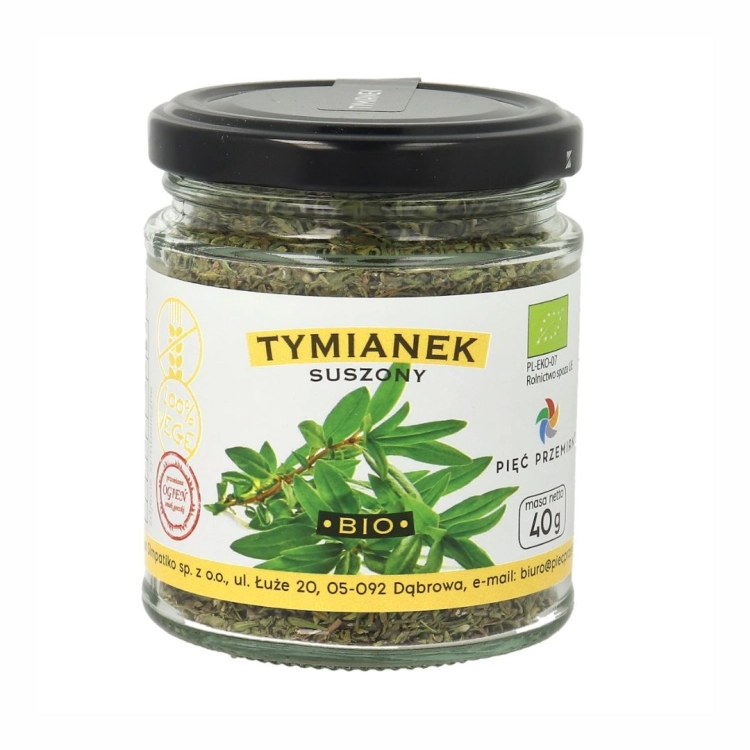 Tymianek suszony bezglutenowy BIO Pięć Przemian, 40 g