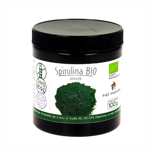 Spirulina proszek bezglutenowa BIO Pięć Przemian, 100 g