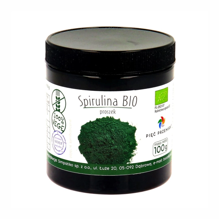 Spirulina proszek bezglutenowa BIO Pięć Przemian, 100 g
