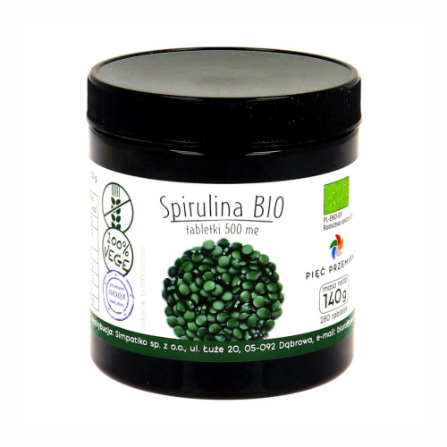 Spirulina tabletki bezglutenowa BIO Pięć Przemian, 140 g