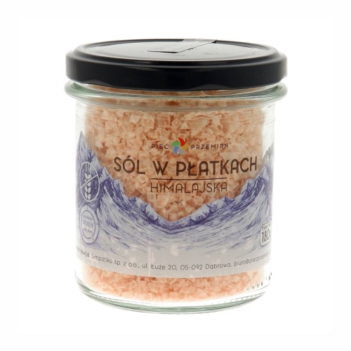 Sól himalajska w płatkach bezglutenowa Pięć Przemian, 180 g