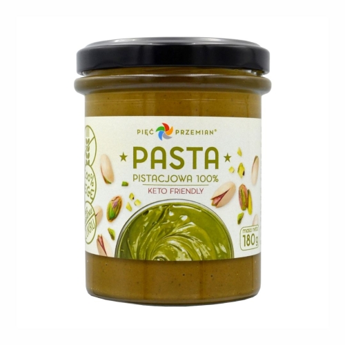 Pasta pistacjowa 100% bezglutenowa KETO Pięć Przemian, 180 g