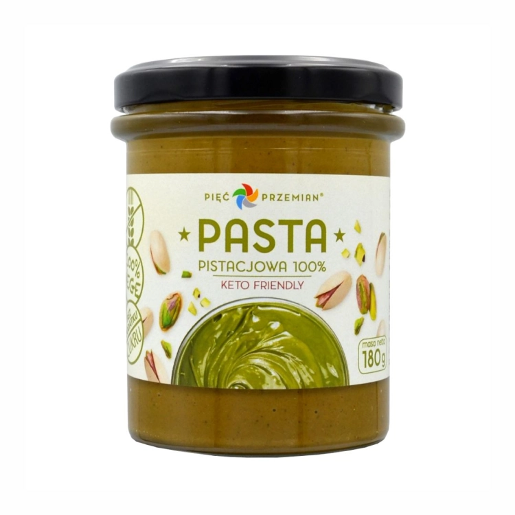 Pasta pistacjowa 100% bezglutenowa KETO Pięć Przemian, 180 g