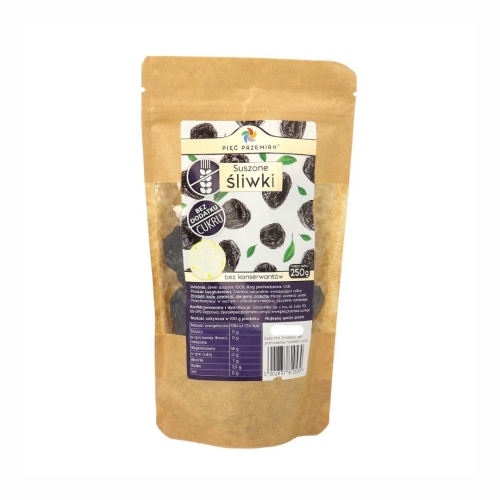 Śliwki suszone bezglutenowe Pięć Przemian, 250 g