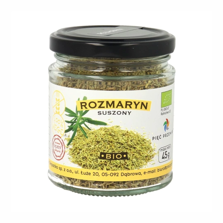 Rozmaryn bezglutenowy BIO Pięć Przemian, 45 g
