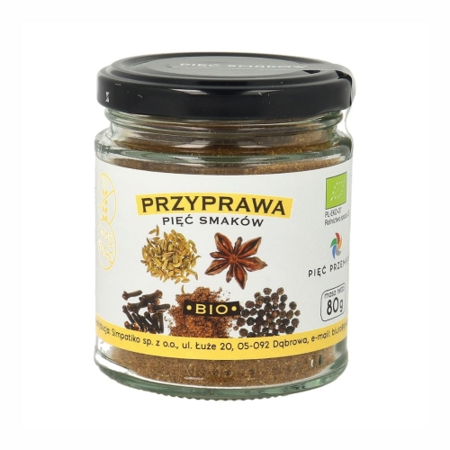 Przyprawa pięć smaków bezglutenowa BIO Pięć Przemian, 80 g