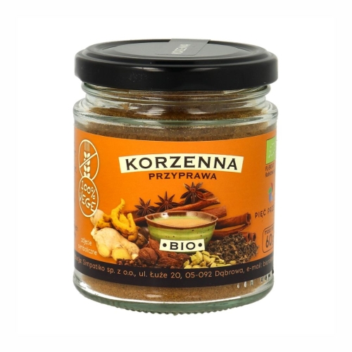 Przyprawa korzenna bezglutenowa BIO Pięć Przemian, 60 g