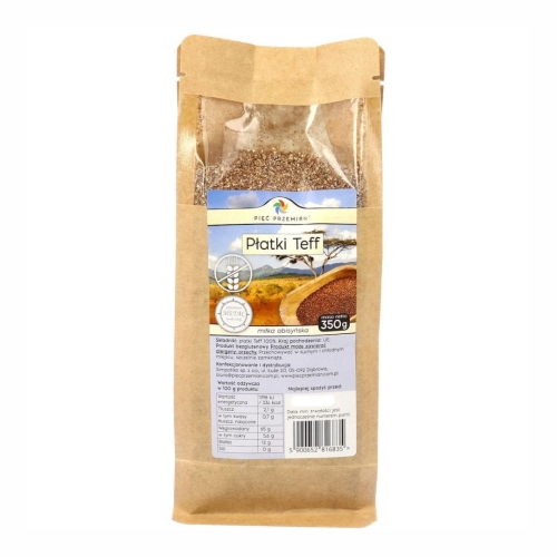 Płatki teff brązowe bezglutenowe Pięć Przemian, 350 g