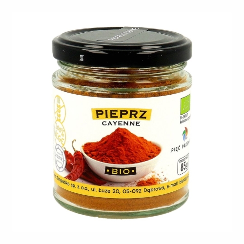 Pieprz cayenne bezglutenowy BIO Pięć Przemian, 85 g