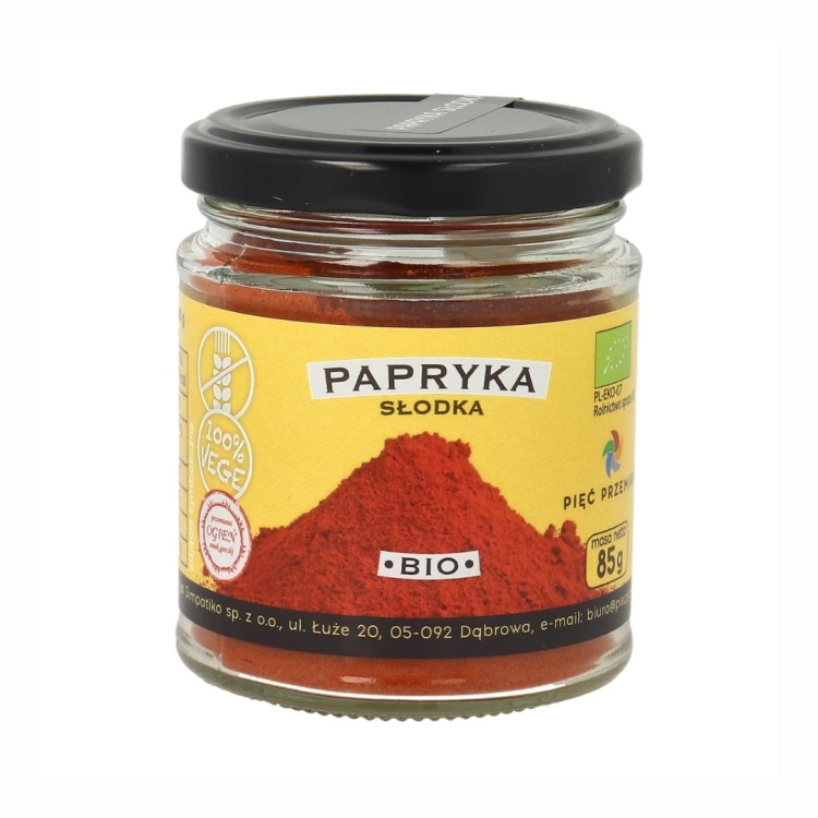 Papryka słodka mielona bezglutenowa BIO Pięć Przemian, 85 g