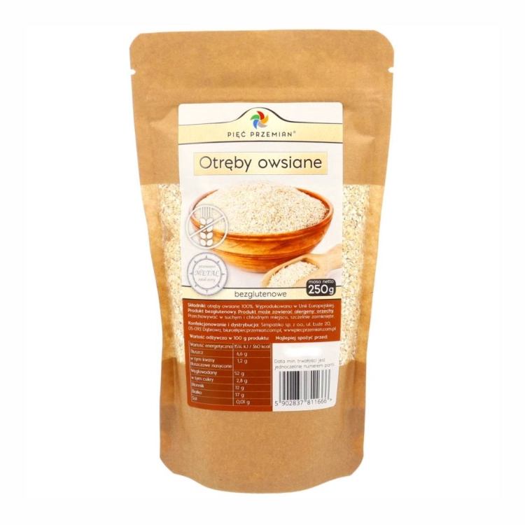 Otręby owsiane bezglutenowe Pięć Przemian, 250 g