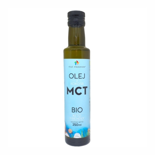 Olej MCT z kokosa bezglutenowy BIO Pięć Przemian, 250 ml