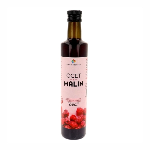 Ocet z malin bezglutenowy Pięć Przemian, 500 ml