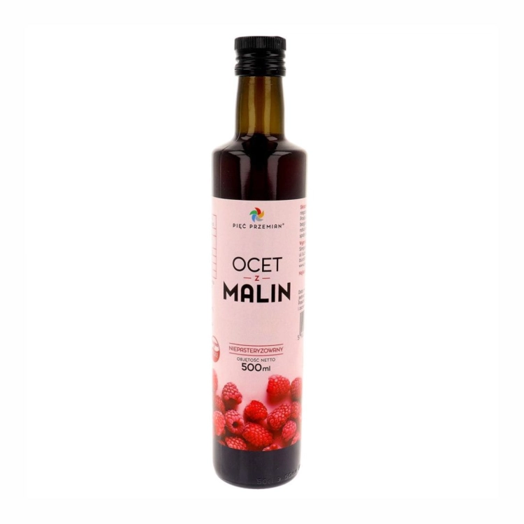 Ocet z malin bezglutenowy Pięć Przemian, 500 ml