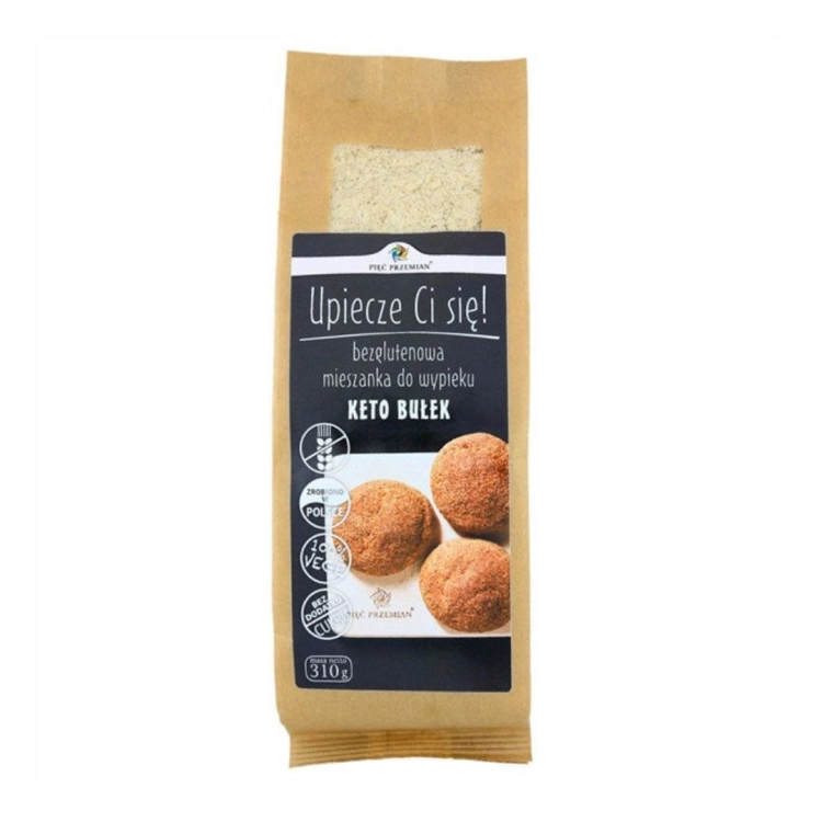Mieszanka do 9 keto bułek bezglutenowych Pięć Przemian, 310 g