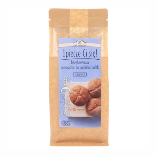 Mieszanka do 9 ciemnych bułek bezglutenowych Pięć Przemian, 400 g