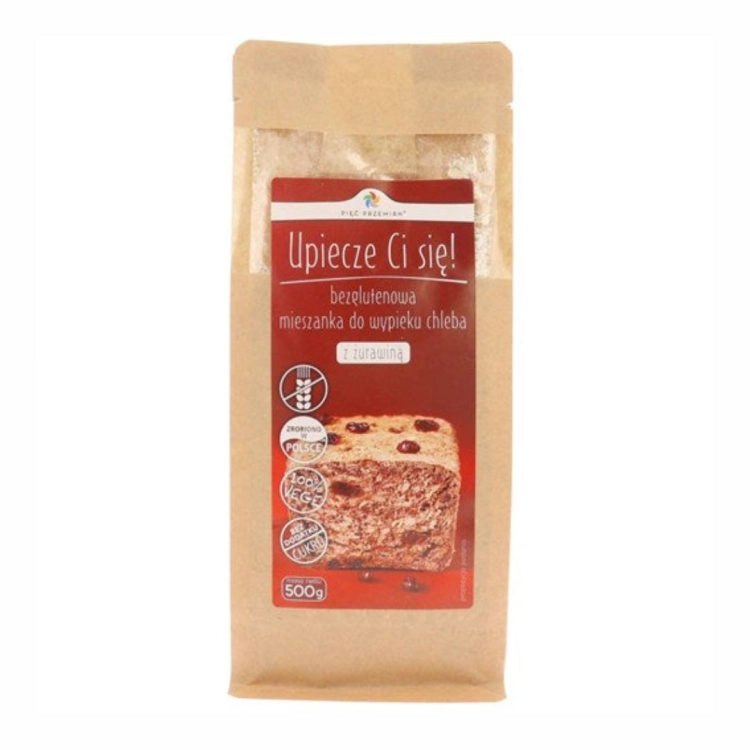 Mieszanka chleba bezglutenowego z żurawiną Pięć Przemian, 500 g