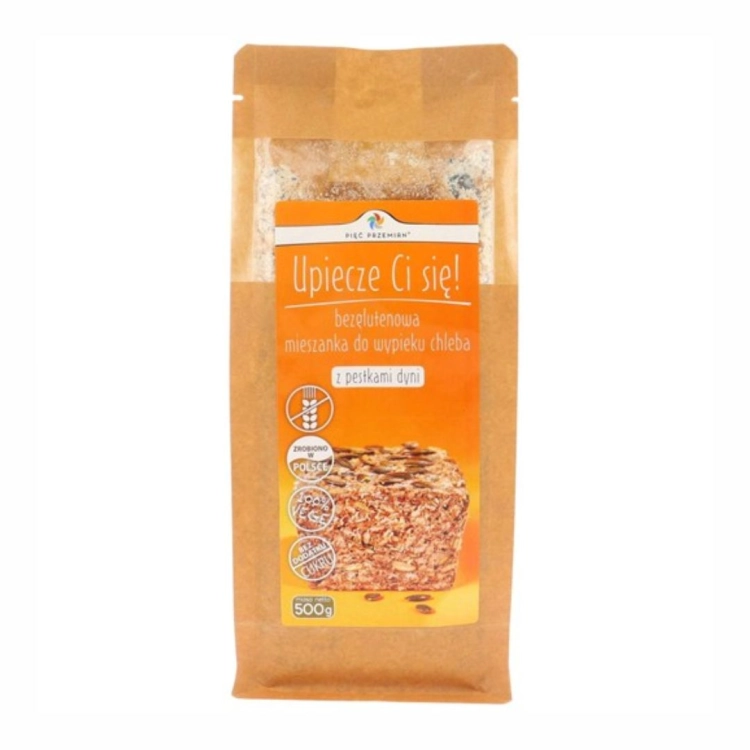 Mieszanka chleba bezglutenowego z pestkami dyni Pięć Przemian, 500 g
