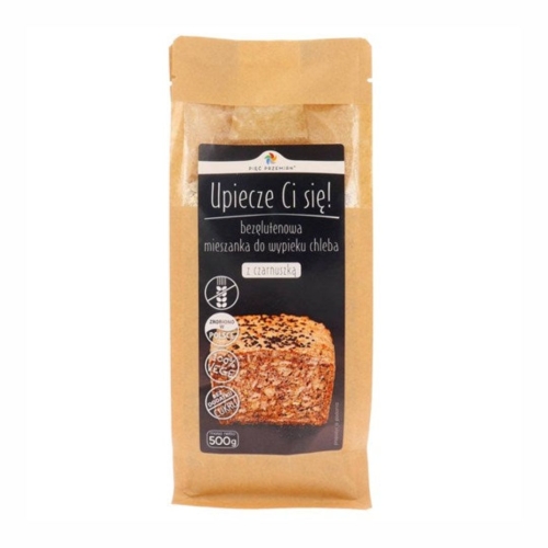 Mieszanka chleba bezglutenowego z czarnuszką Pięć Przemian, 500 g