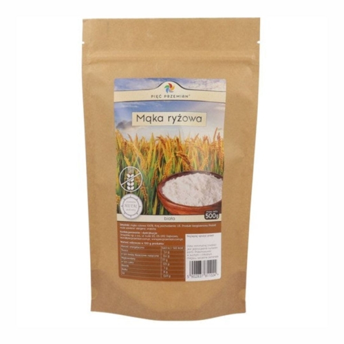 Mąka ryżowa biała bezglutenowa Pięć Przemian, 500 g