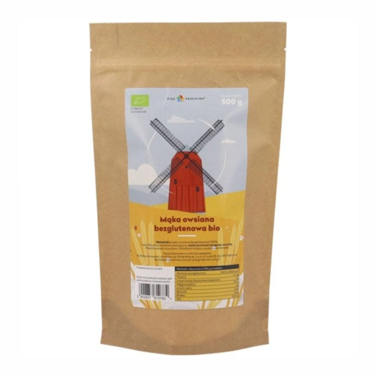 Mąka owsiana bezglutenowa BIO Pięć Przemian, 500 g