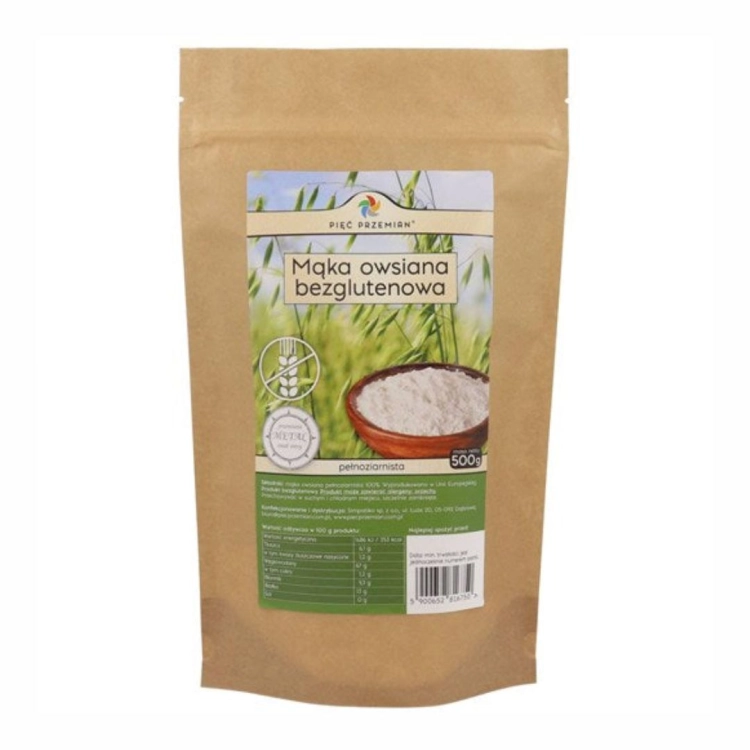 Mąka owsiana bezglutenowa Pięć Przemian, 500 g