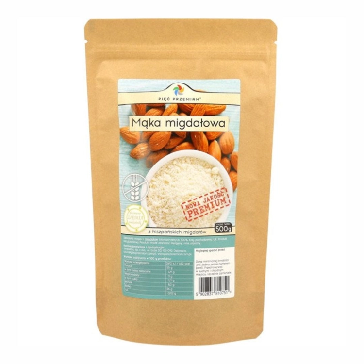 Mąka migdałowa bezglutenowa Pięć Przemian, 500 g