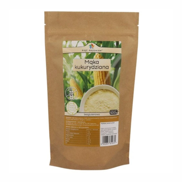 Mąka kukurydziana bezglutenowa Pięć Przemian, 500 g