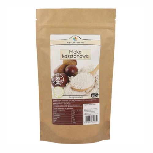 Mąka kasztanowa bezglutenowa Pięć Przemian, 500 g