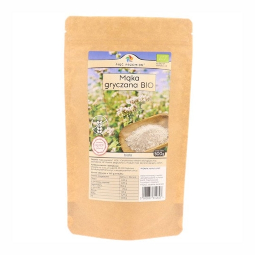 Mąka gryczana biała bezglutenowa BIO Pięć Przemian, 500 g