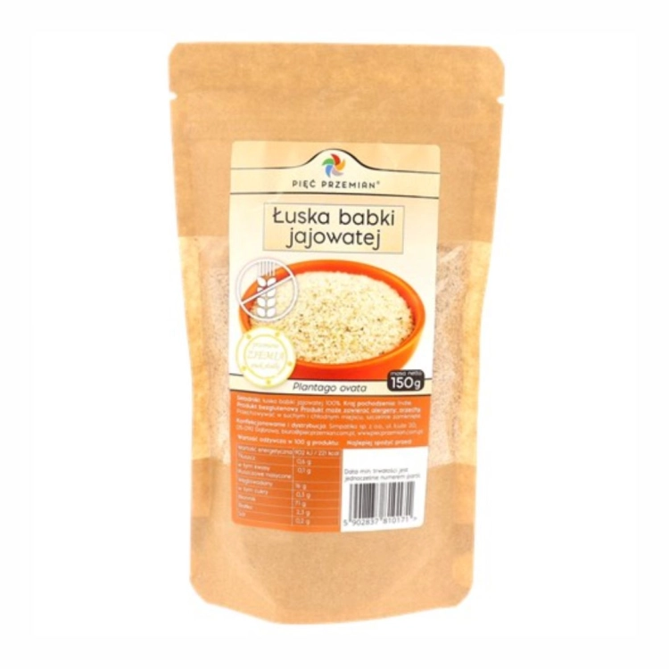 Łuska babki jajowatej bezglutenowa Pięć Przemian, 150 g