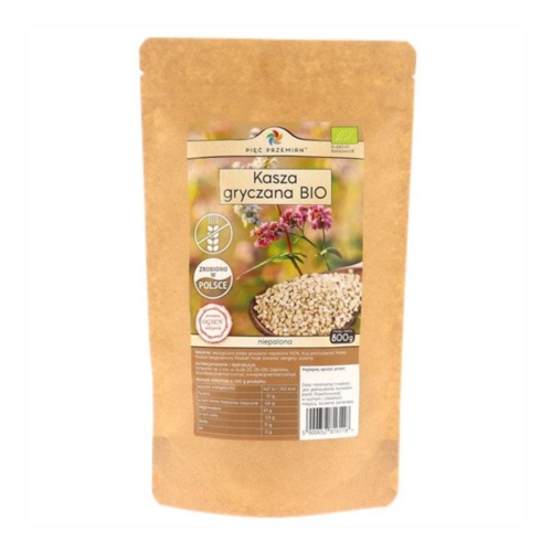 Kasza gryczana biała bezglutenowa BIO Pięć Przemian, 800 g