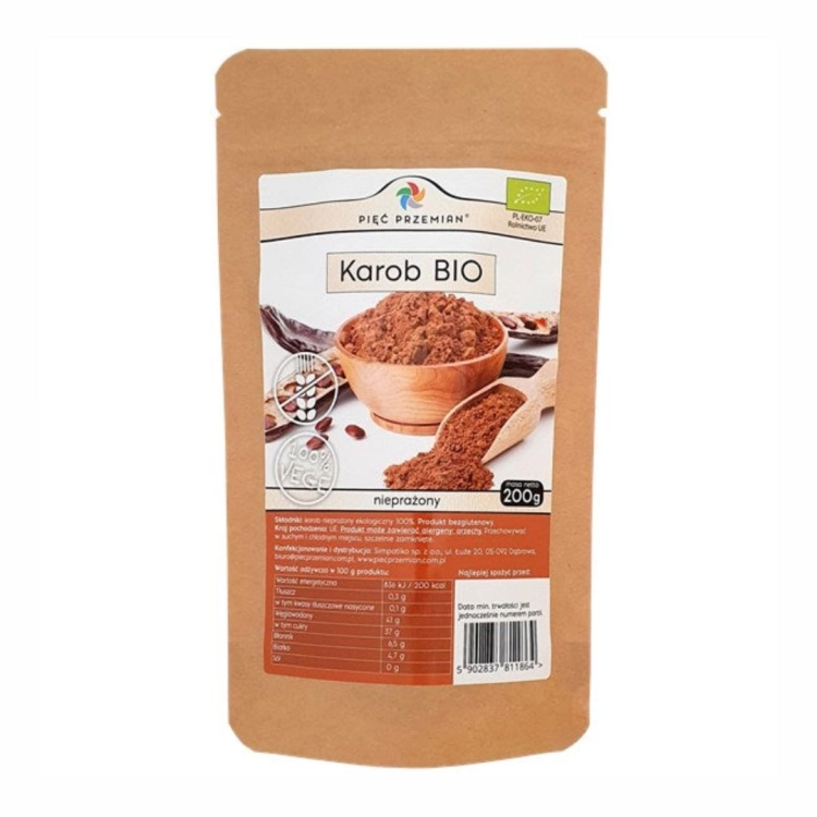 Karob nieprażony BIO Pięć Przemian, 200 g