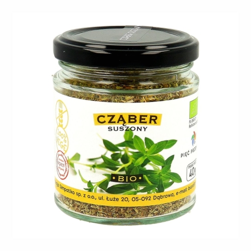Cząber suszony bezglutenowy BIO Pięć Przemian, 40 g