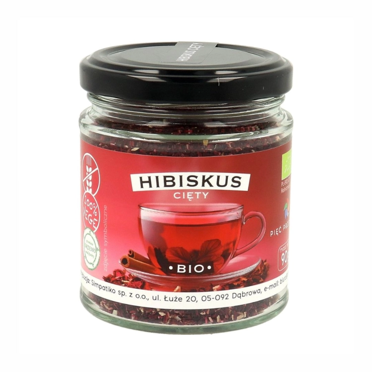 Hibiskus cięty bezglutenowy BIO Pięć Przemian, 90 g