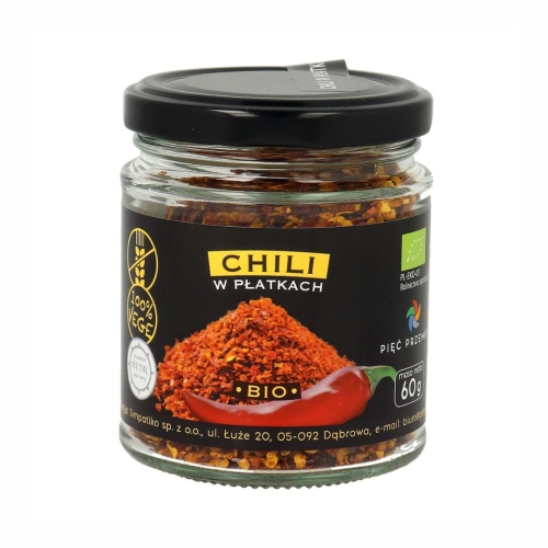 Chili płatki bezglutenowe BIO Pięć Przemian, 60 g