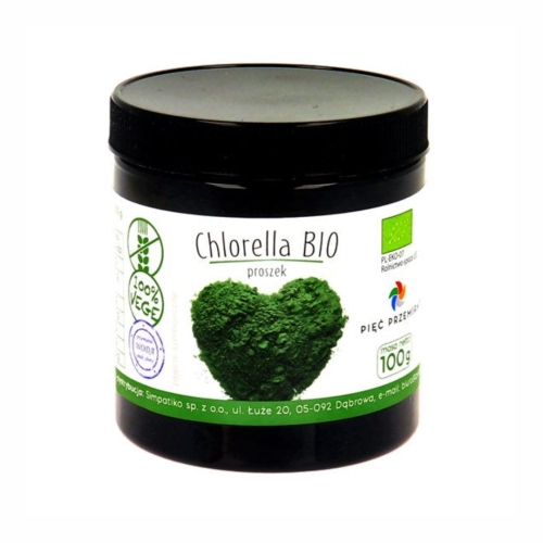 Chlorella proszek bezglutenowy BIO Pięć Przemian, 100 g